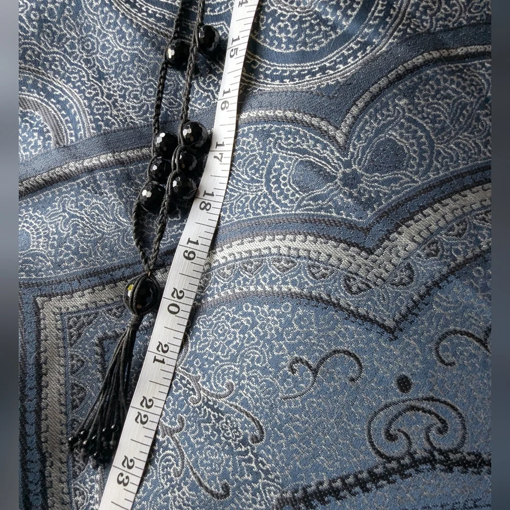 Long Black Beaded Necklace - Picture 7 of 8